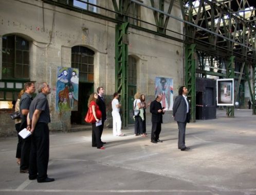 Vernisáž projektu Michael2007 - jedni z prvních návštěvníků výstavy