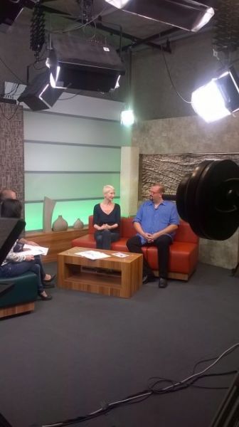 Sylva Lauerová a fotograf Tomáš Picka v BTV.