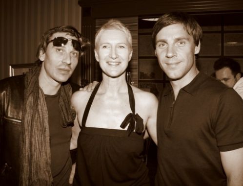 Křest románu Jumaroro: Sylva Lauerová s herci Romanem Vojtkem a Petrem Bláhou (foto: Klára Smílková)