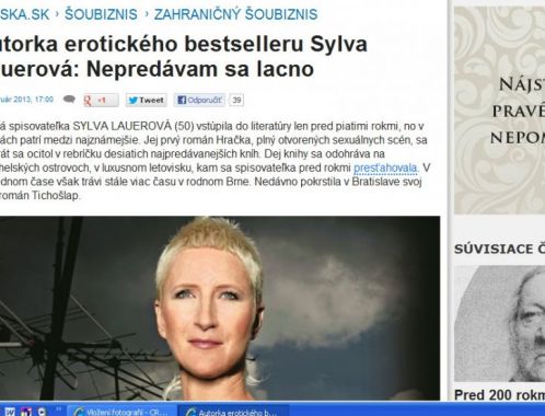 Sylva Lauerová, rozhovor pro slovenský tisk