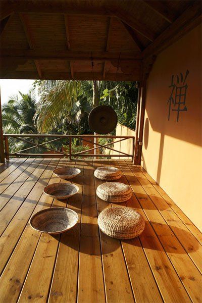 Zen bowls in the Meditation Pavilion