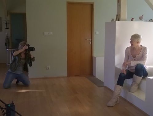 Sylva Lauerová při focení pro Nedělní Blesk