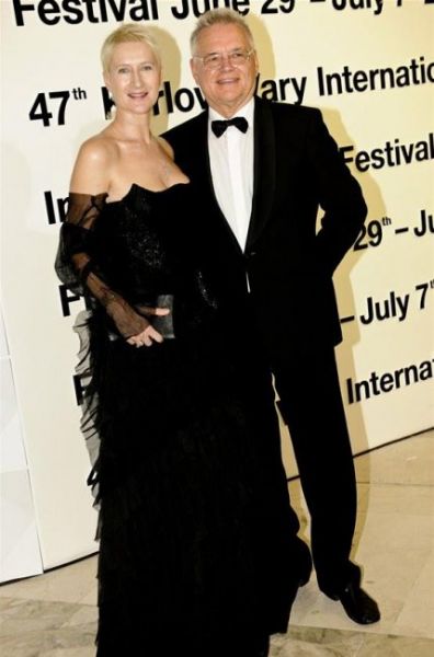 Sylva Lauerová with her husband Klaus; International Film Festival Karlovy Vary 2012