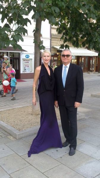 Sylva Lauerová with her husband Klaus; International Film Festival Karlovy Vary 2014