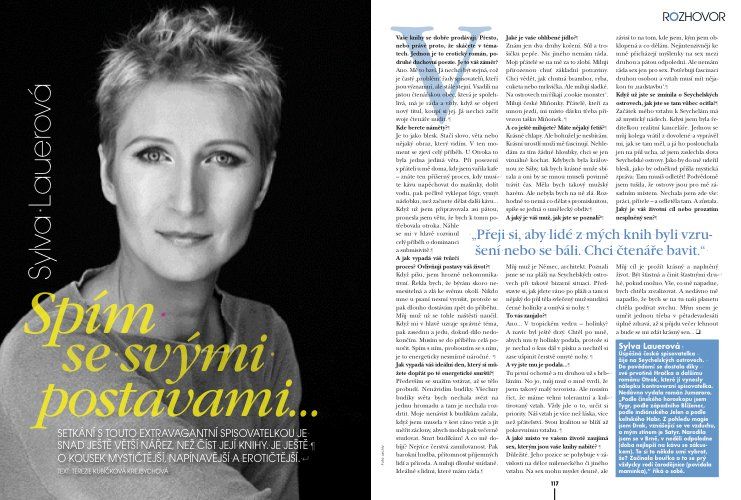 Rozhovor se Sylvou Lauerovou v aktuálním zářijovém čísle časopisu STYLE.