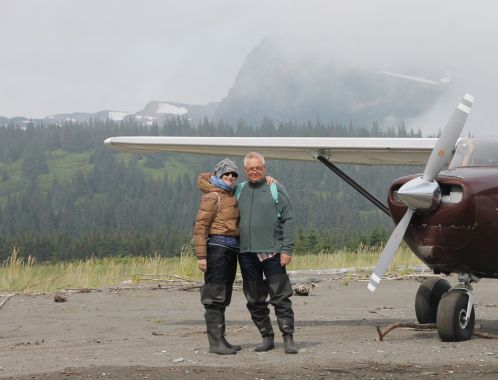 Sylva Lauerová s manželem na Aljašce