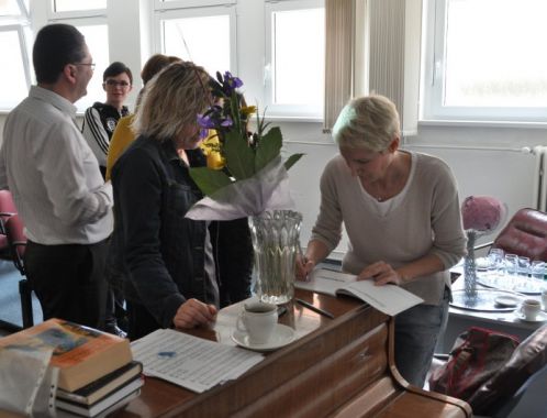 Sylva Lauerová na přednáčce GJBI; Foto: Jan Jackson