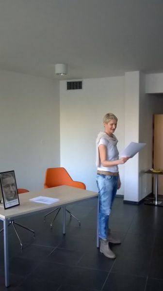 Sylva Lauerová recituje k uctění památky Jana Zahradníčka v MZK Brno
