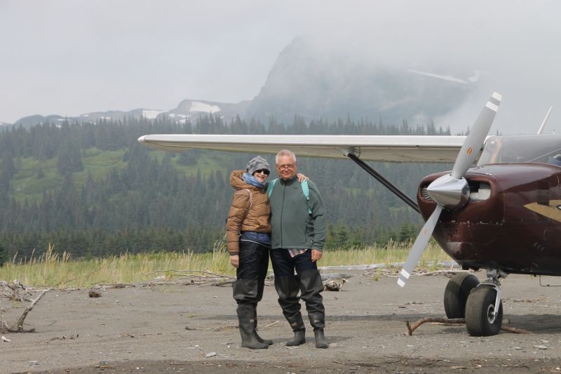 Sylva Lauerová s manželem na Aljašce