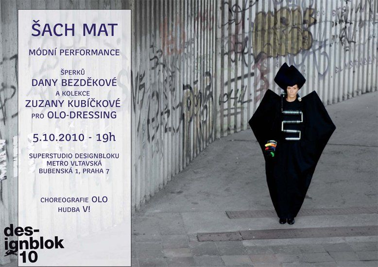 Designblok 2010 - módní performance ŠACH MAT - pozvánka