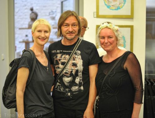 Sylva Lauerová při zahájení výstavy Mandal Kateřiny Petříkové