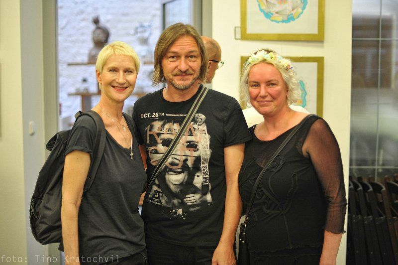 Sylva Lauerová při zahájení výstavy Mandal Kateřiny Petříkové