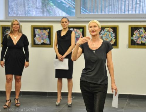 Sylva Lauerová at the opening of the exhibition