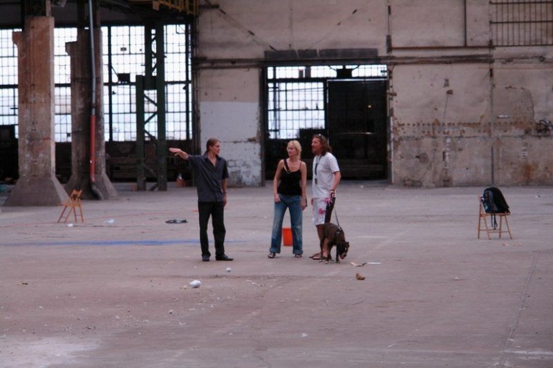 The Michael2007 Project - architect A. Sirotek, writer Sylva Lauerova and Vit Pavlu (sound & lights) in a discussion on the exhibition space