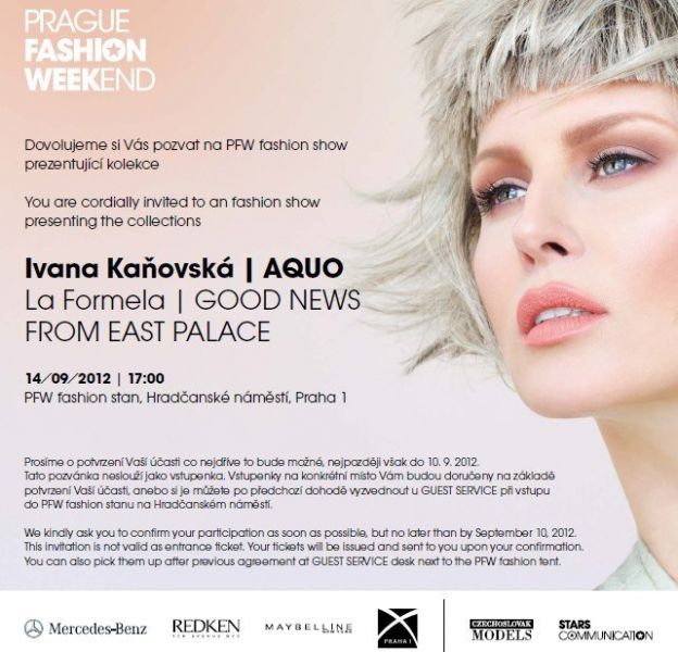 Sylva Lauerová zahájila přehlídku Ivany Kaňovské na PRAGUE FASHION WEEKEND