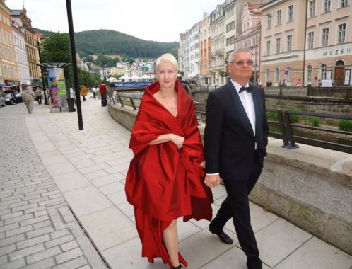 Sylva Lauerová na Mezinárodním filmovém festivalu v Karlových Varech - obrazem