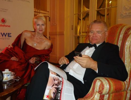 Sylva Lauerová s manželen na zahajovací párty MFF Karovy Vary