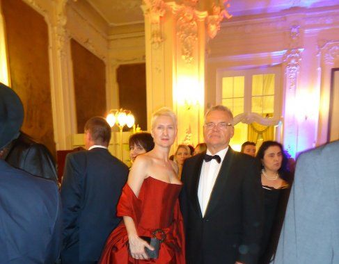 Sylva Lauerová  v šatech módního návrháře Petra Kaloudy