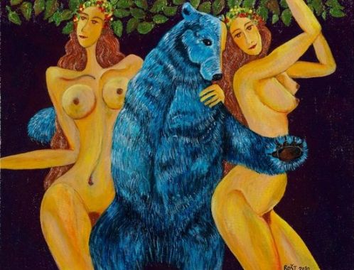 Sylva Lauerová: "Královna slz a ostružin"; olejomalba 90x70 Romana Štrynclová; foto: Ota Nepilý 2010