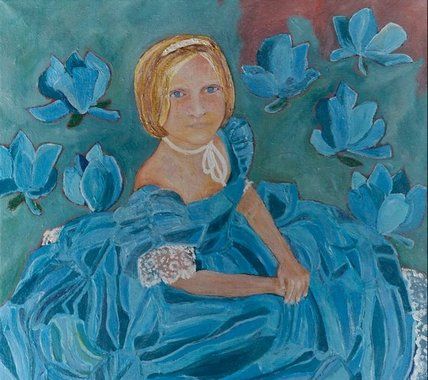 Radka Zadinová: "Otázky"; olejomalba 70x90 Romana Štrynclová; foto: František Chrástek