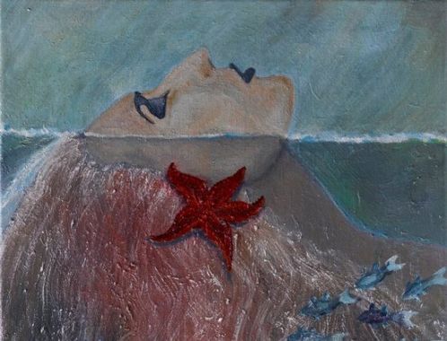 Svatava Antošová: "Báje"; olejomalba 50x50 Romana Štrynclová; foto: František Chrástek