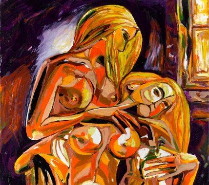 Svatava Antošová: "Sargassum"; olejomalba 70x90 Romana Štrynclová; foto: František Chrástek