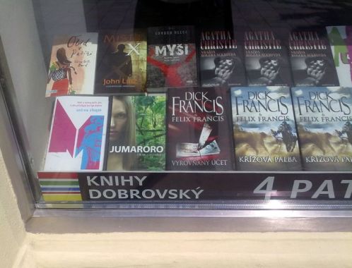 Sylva Lauerova: Jumaroro - shop-window of the Dobrovsky bookstore in Brno, June 2011