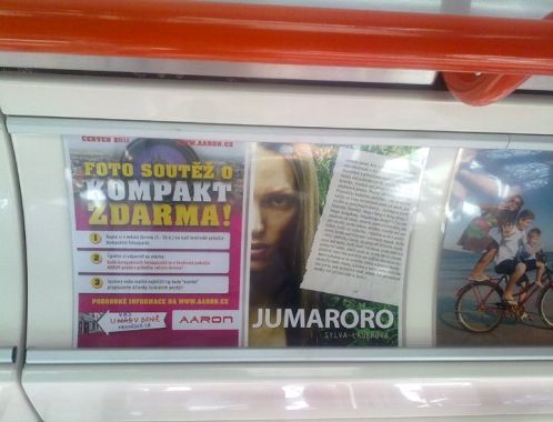 Sylva Lauerova: Jumaroro - media campaign - poster in trams, Brno