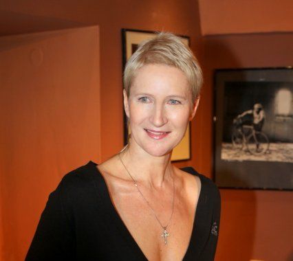 Book launch Prague, December 6., 2012, Café-bar Platýz, Sylva Lauerová with her new book, novel The Lurker. Photo by Klára Smílková