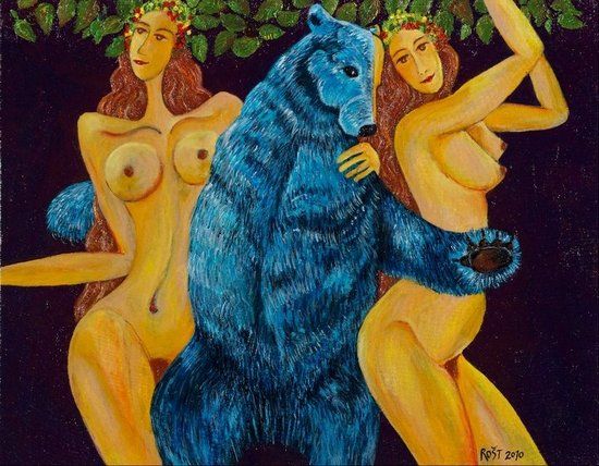 Sylva Lauerová: "Královna slz a ostružin"; olejomalba 90x70 Romana Štrynclová; foto: Ota Nepilý 2010