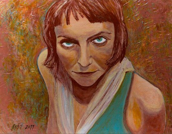 Kateřina Pokorná: "Znám"; olejomalba 90x70 Romana Štrynclová; foto: František Chrástek