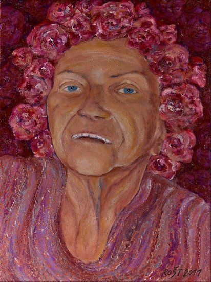 Karla Krátká: "EKG"; olejomalba 60x80 Romana Štrynclová; foto: František Chrástek