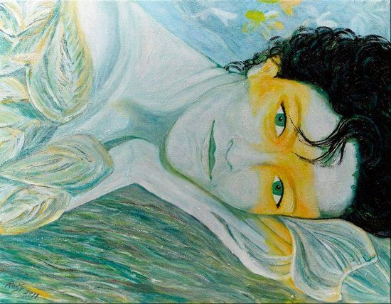 Eva Pinkrová: "Bosa"; olejomalba 90x70 Romana Štrynclová; foto: František Chrástek