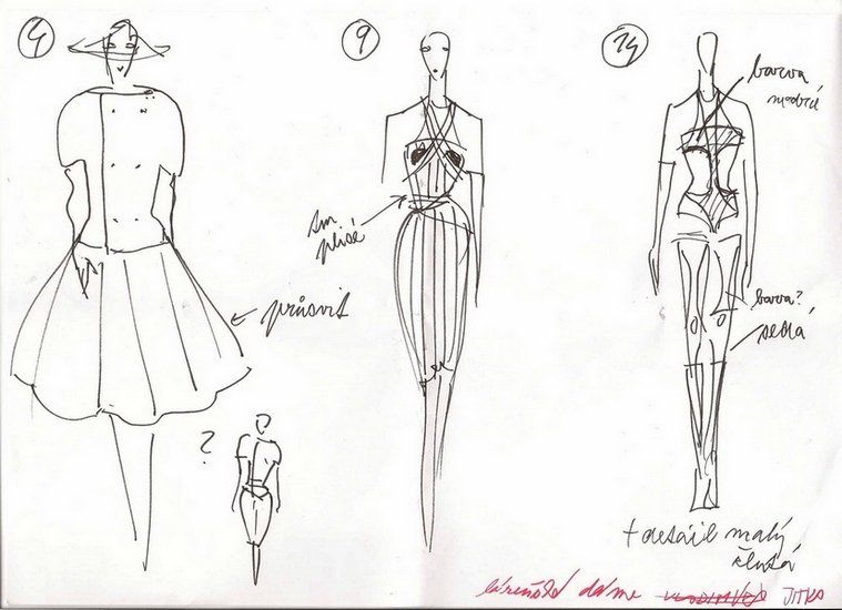 Fatamorgana - first drafts of Polanka's fashion collection
